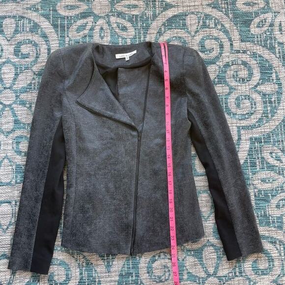 Robbi & Nikki Asymmetrical Zip Jacket Blazer Gray Black - Size S - Picture 8 of 9